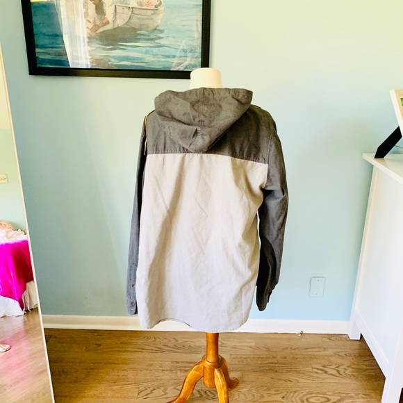 Dravus Two Tone Gray Hoodie Light Short Jacket XL - Picture 2 of 6